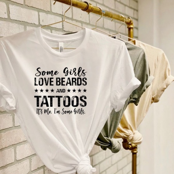 Some Girls Love Beards and Tattoos graphic tee - Picture 3 of 4